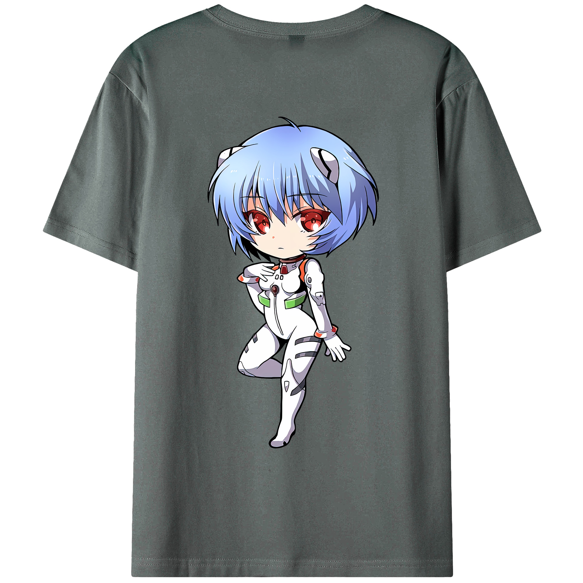（画像用） EVA 新世紀エヴァンゲリオン 綿100％ メンズ半袖Tシャツ（バックプリント） 通気性